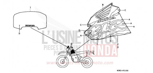 MARQUE/RAYURE XLR125RW de 1998